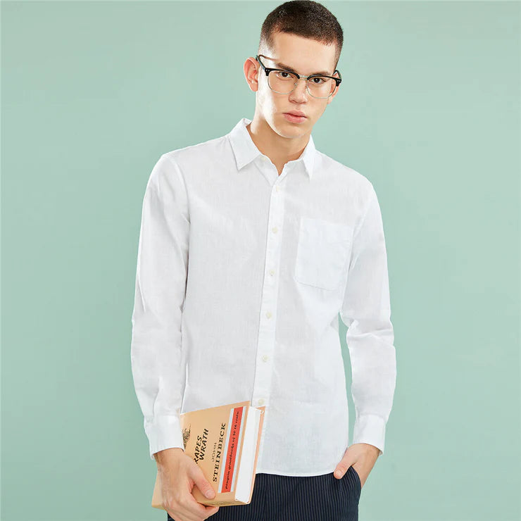 Giordano Men's Linen Cotton Shirt