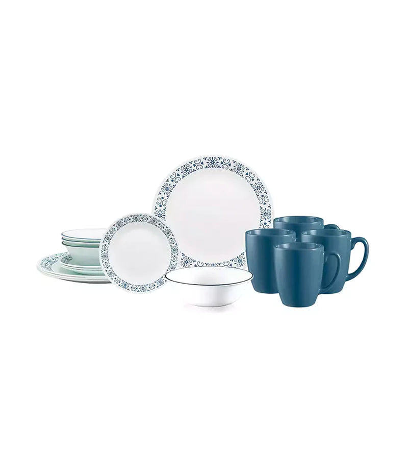 Corelle 16-Piece Classic Set - Blue Trellis