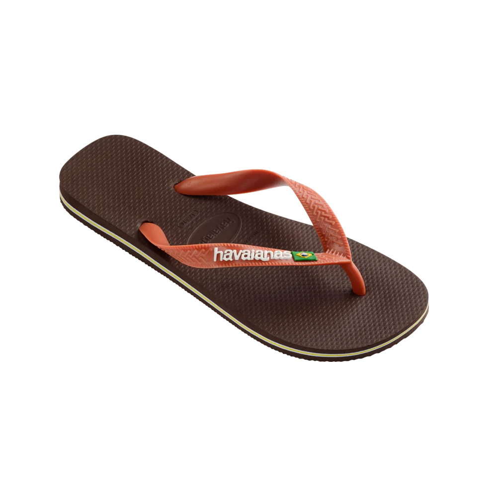 Havaianas Brasil Logo Dark Brown Ceramic