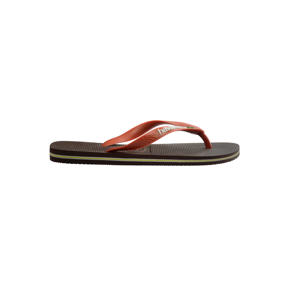Havaianas Brasil Logo Dark Brown Ceramic