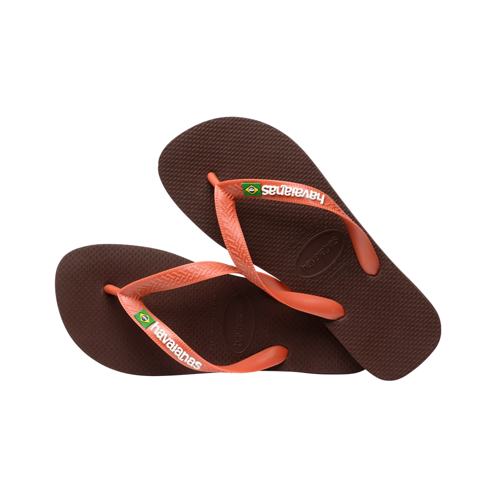 Havaianas Brasil Logo Dark Brown Ceramic