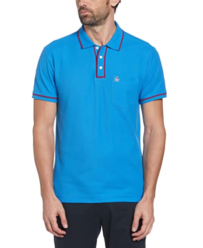 Original Penguin Men's Earl Org PIQ Polo W/Sticker Pete Shirt