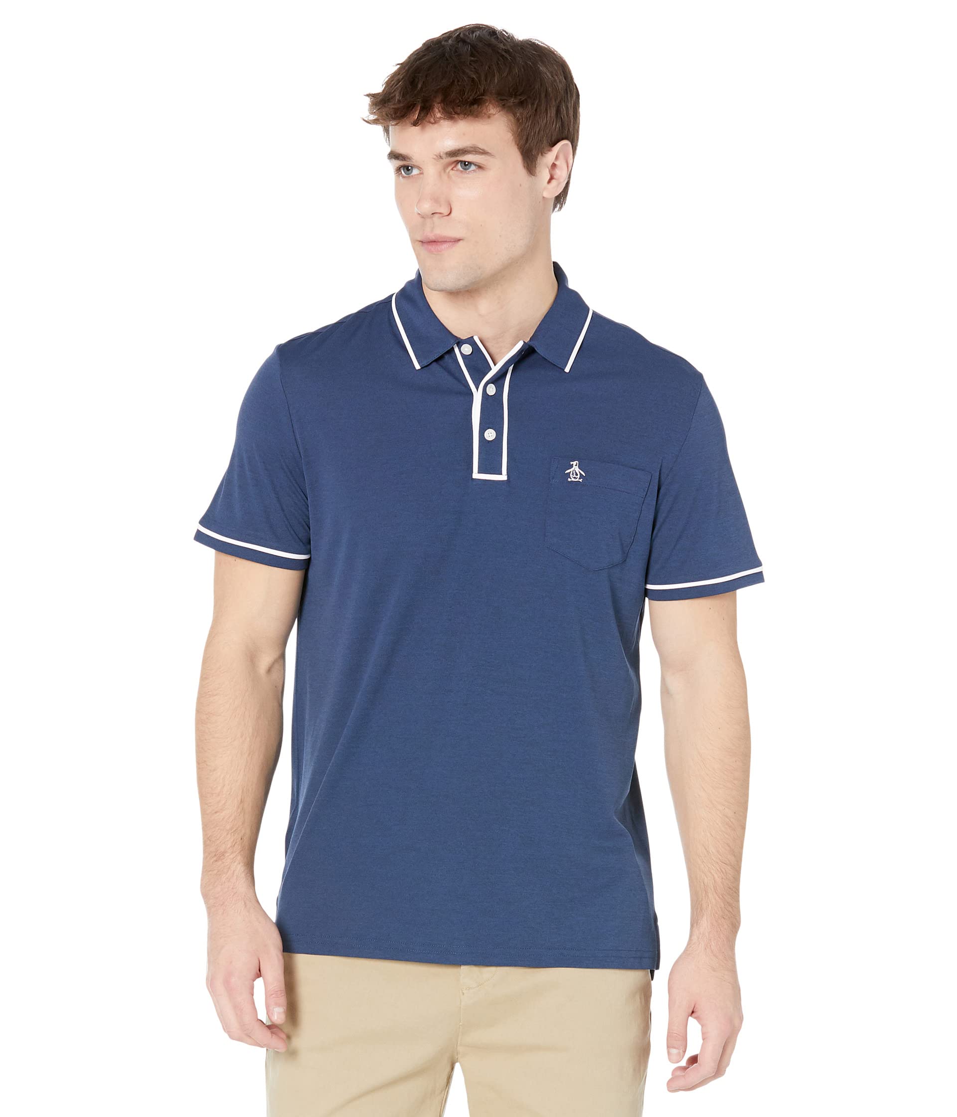 Original Penguin Golf Performance Earl Polo Black Iris Chimes Boutiques