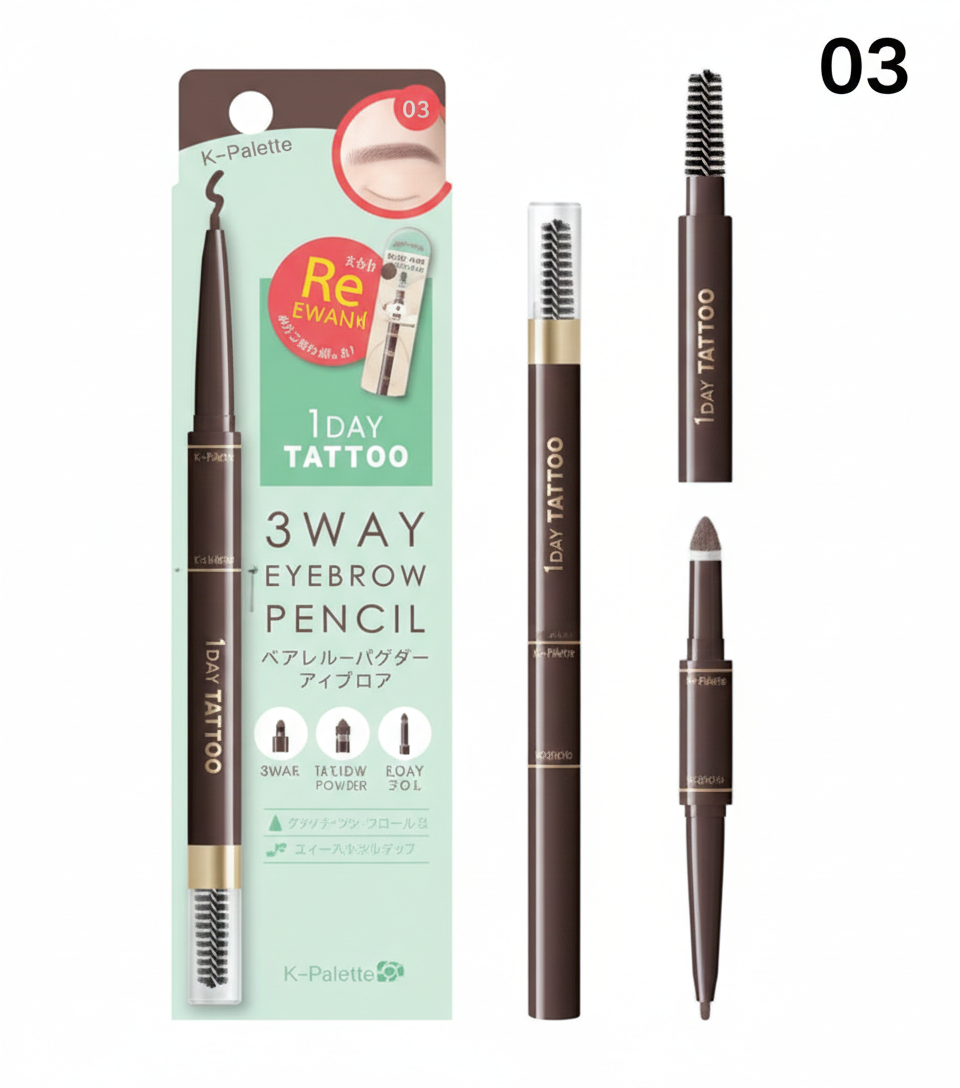 K-Palette 3Way Eyebrow Pencil #03