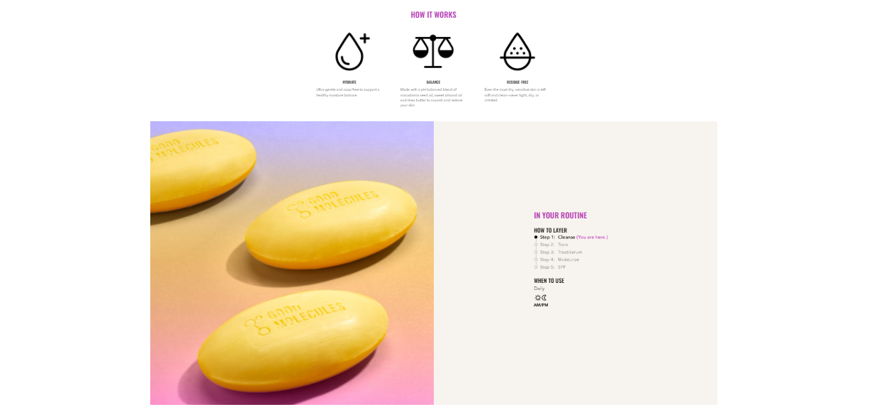 Good Molecules Hydrate & Cleanse Bar