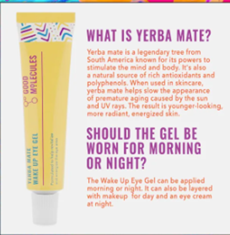 Good Molecules Yerba Mate Wake Up Eye Gel