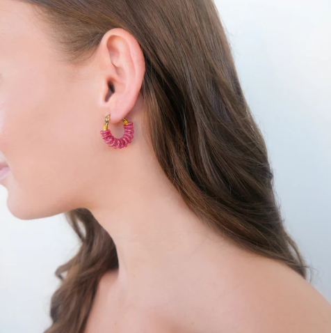 Arete Ruby Hoops