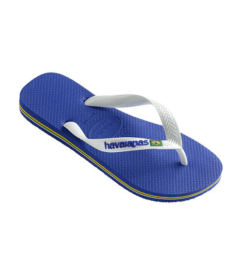 Havaianas Brazil Logo Flip Flops Marine Blue