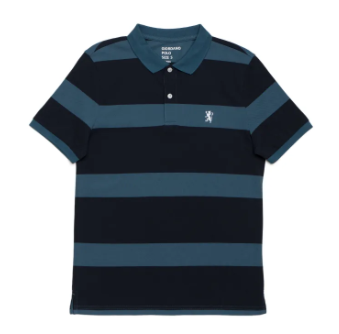 GIORDANO Men's Striped Small Lion Polo