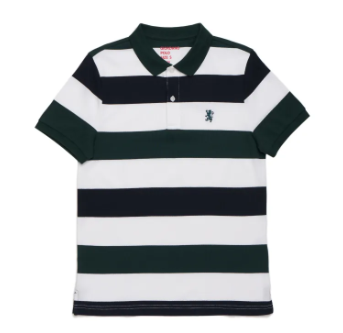 GIORDANO Men's Striped Small Lion Polo