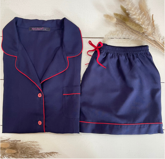 Alex's Secret Navy Red Set - Boxer Style