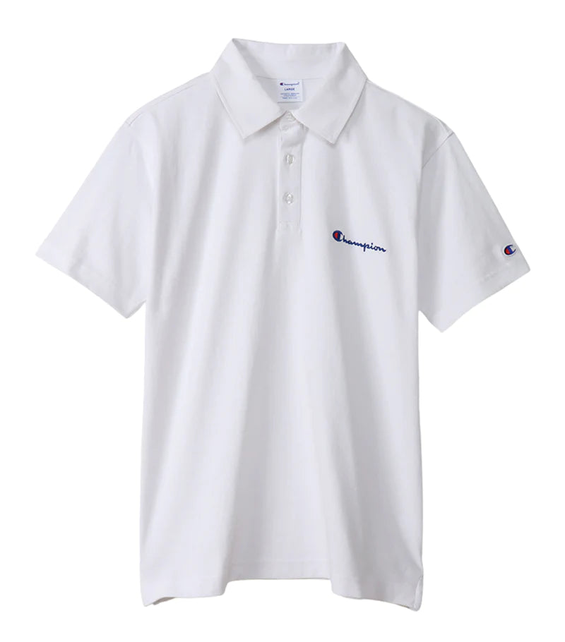 Champion Short Sleeve Polo Shirt White Medium