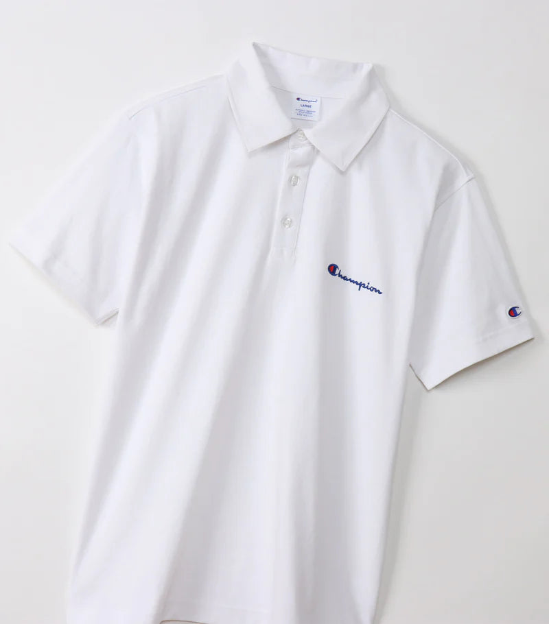Champion Short Sleeve Polo Shirt White Medium