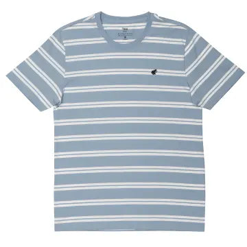 GIORDANO Men's Cotton Jersey Stripe Frog Tee T-Shirt blue