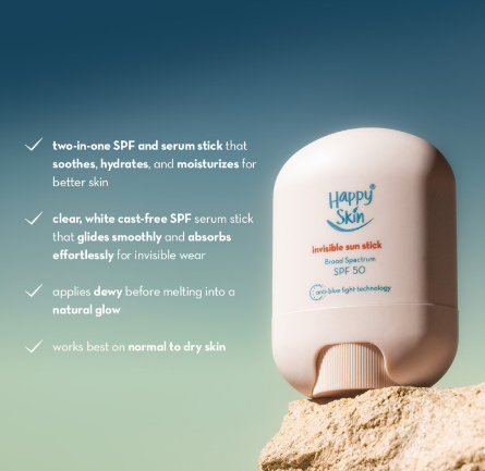 Happy Skin Invisible Sun Stick Broad Spectrum Spf 50