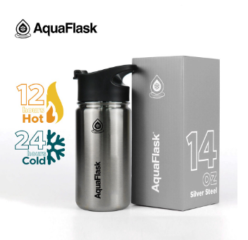 AQUAFLASK (14oz) Wide Mouth w/ Flip Cap