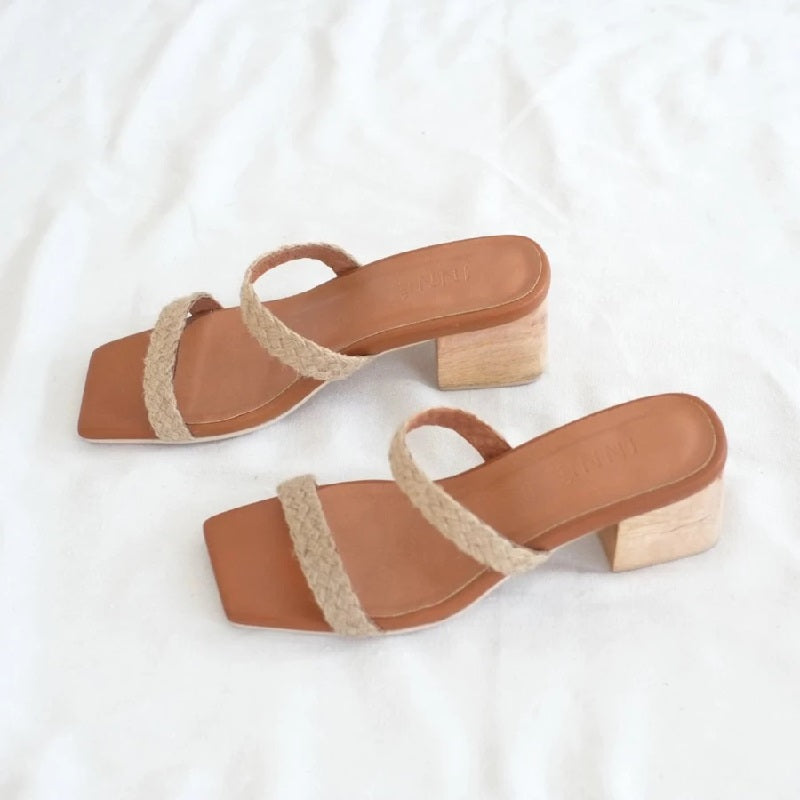 Inne Tania 2-Strap Heel - Natural