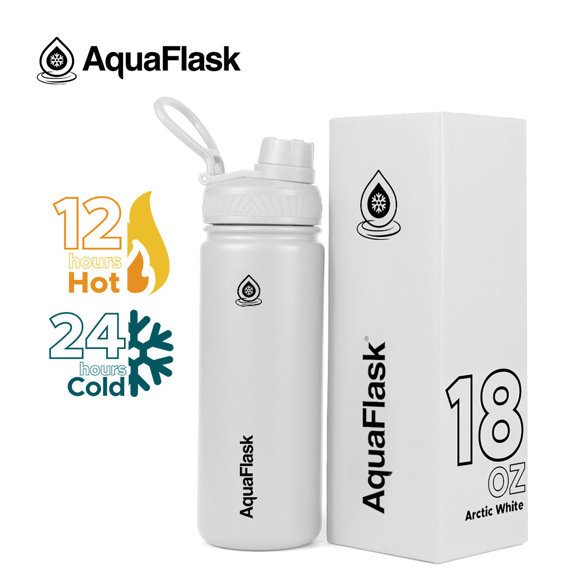 AQUAFLASK (18oz) Wide Mouth w/ Spout Lid - V2