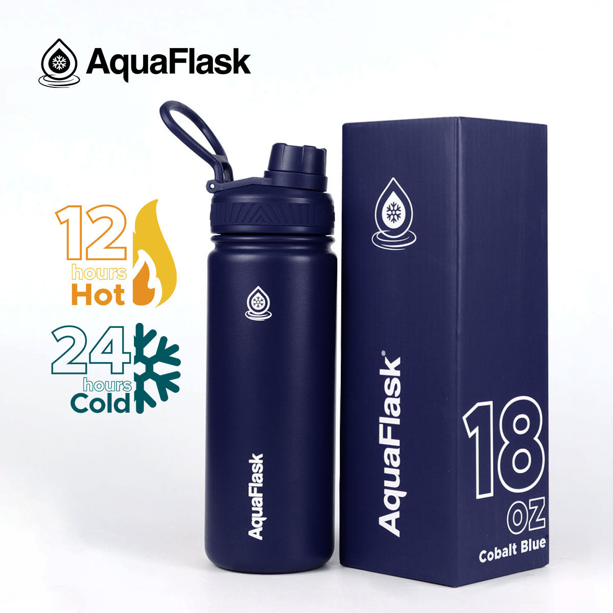 AQUAFLASK (18oz) Wide Mouth w/ Spout Lid - V2