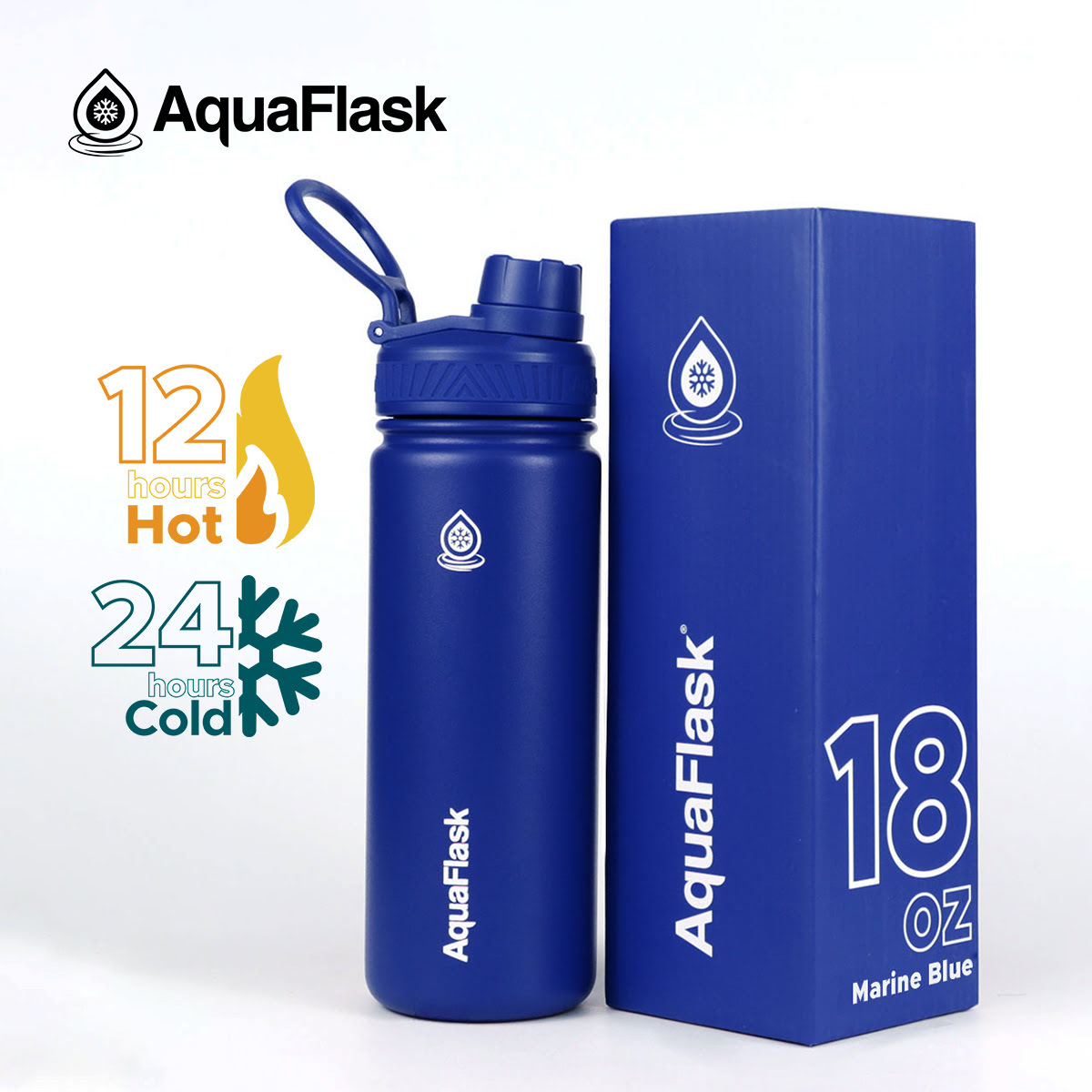 AQUAFLASK (18oz) Wide Mouth w/ Spout Lid - V2