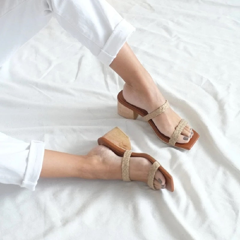 Inne Tania 2-Strap Heel - Natural