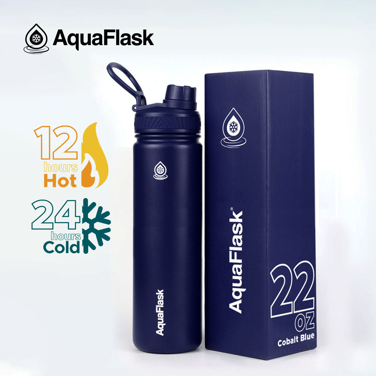 AQUAFLASK (22oz) Wide Mouth w/ Spout Lid - V2