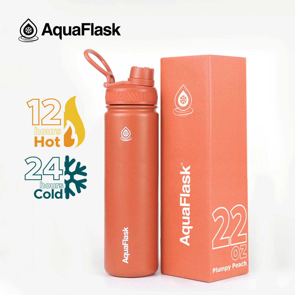 AQUAFLASK (22oz) Wide Mouth w/ Spout Lid - V2