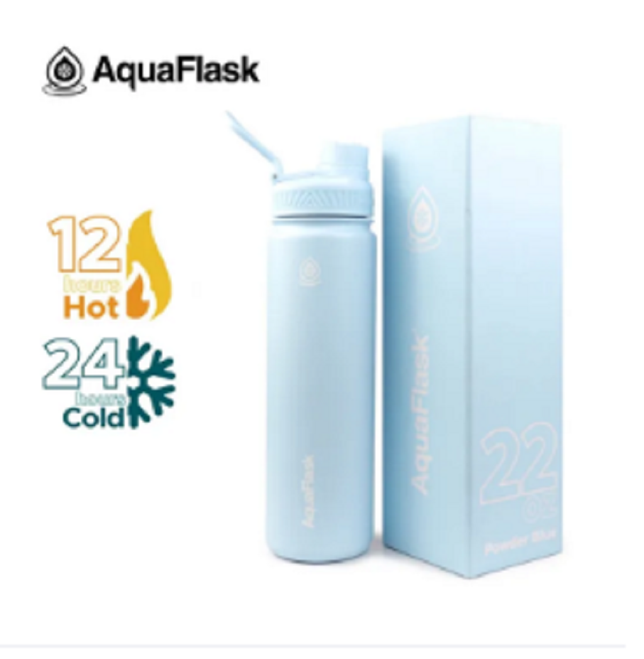 AQUAFLASK (22oz) Wide Mouth w/ Spout Lid - V2