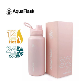 AQUAFLASK (32oz) Wide Mouth w/ Spout Lid - V2