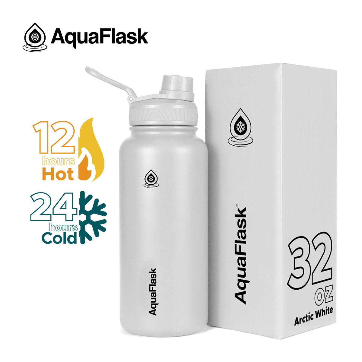 AQUAFLASK (32oz) Wide Mouth w/ Spout Lid - V2