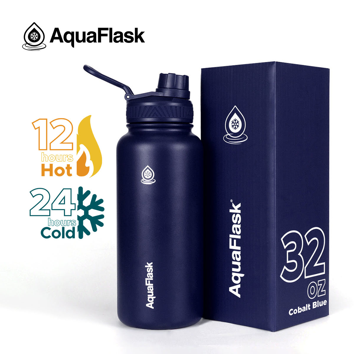 AQUAFLASK (32oz) Wide Mouth w/ Spout Lid - V2