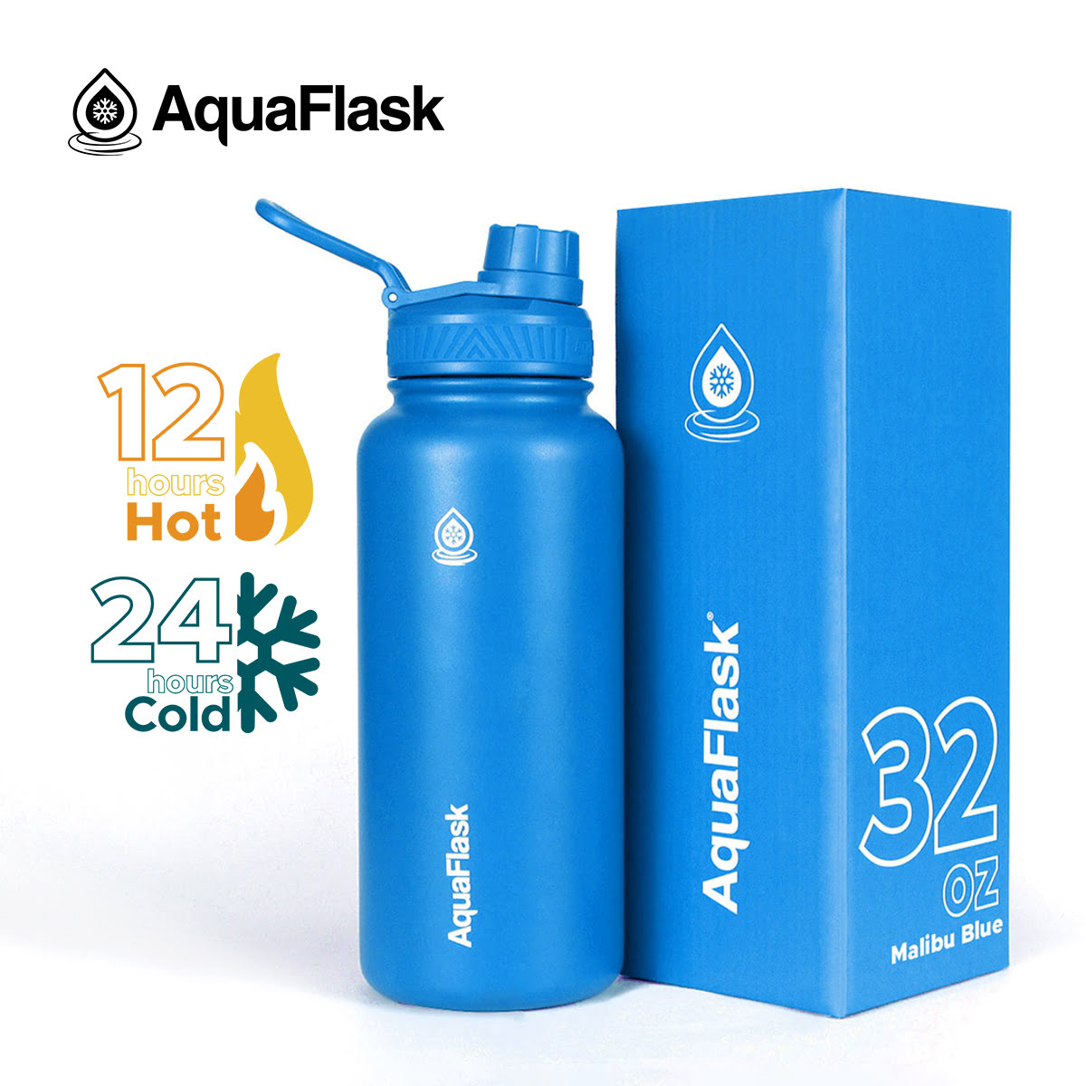 AQUAFLASK (32oz) Wide Mouth w/ Spout Lid - V2