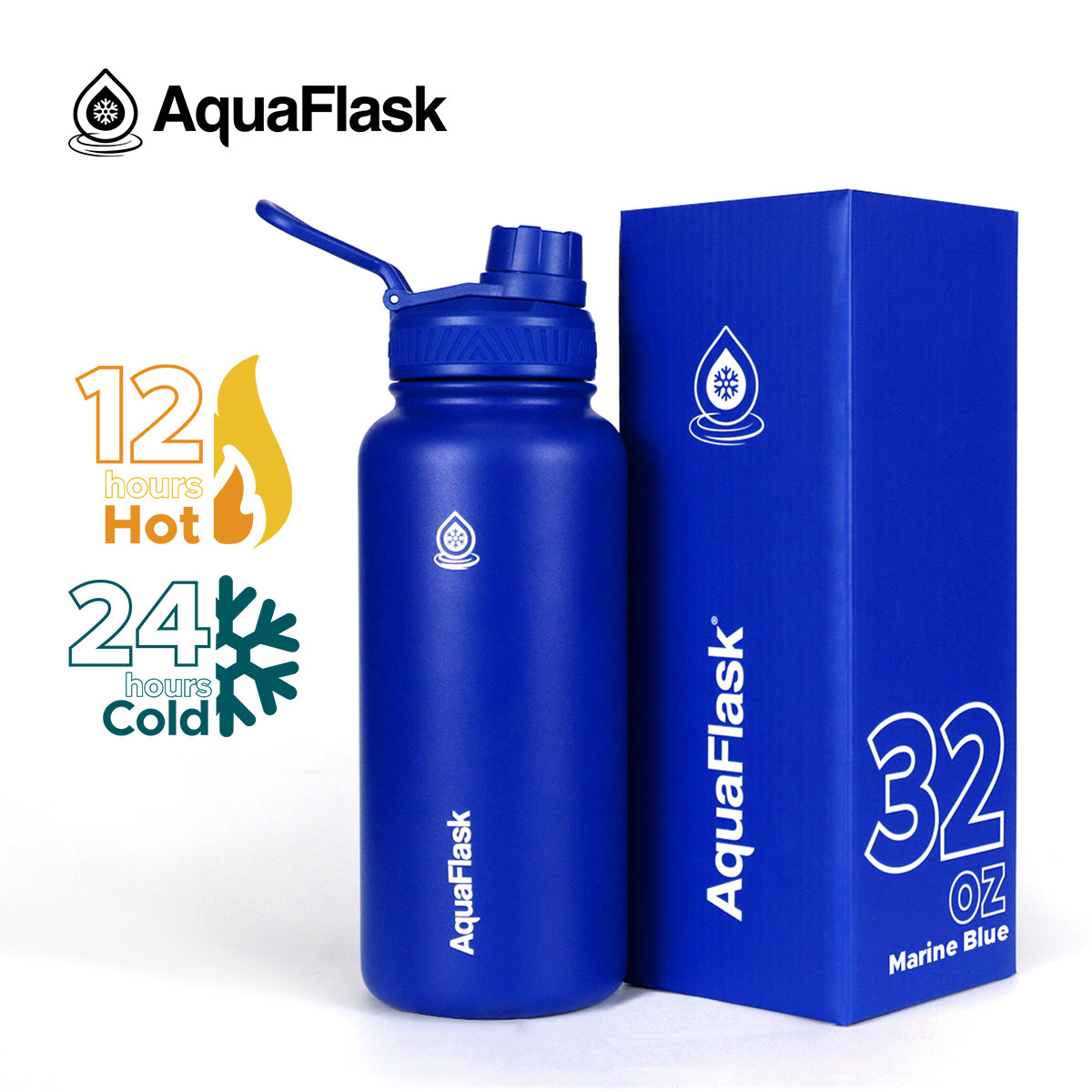 AQUAFLASK (32oz) Wide Mouth w/ Spout Lid - V2