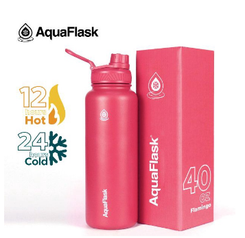 AQUAFLASK (40oz) Wide Mouth w/ Spout Lid - V2
