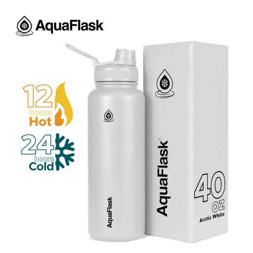 AQUAFLASK (40oz) Wide Mouth w/ Spout Lid - V2