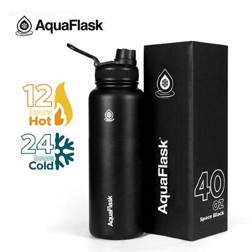 AQUAFLASK (40oz) Wide Mouth w/ Spout Lid - V2