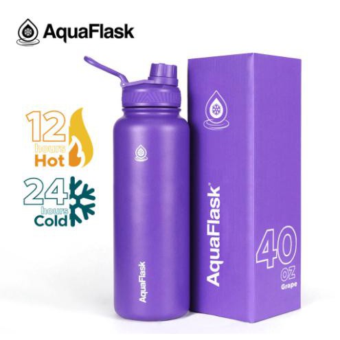 AQUAFLASK (40oz) Wide Mouth w/ Spout Lid - V2