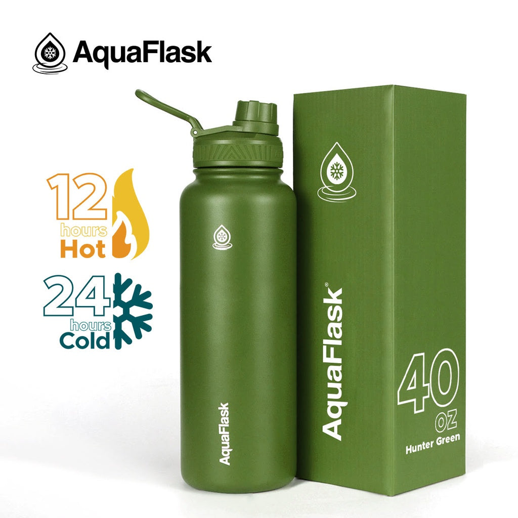 AQUAFLASK (40oz) Wide Mouth w/ Spout Lid - V2