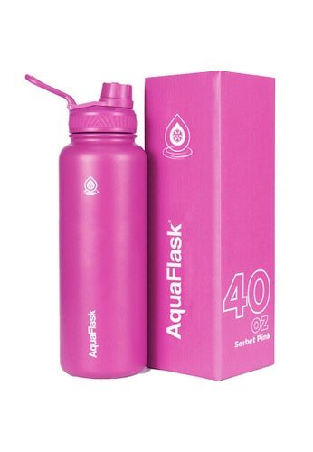 AQUAFLASK (40oz) Wide Mouth w/ Spout Lid - V2