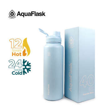 AQUAFLASK (40oz) Wide Mouth w/ Spout Lid - V2