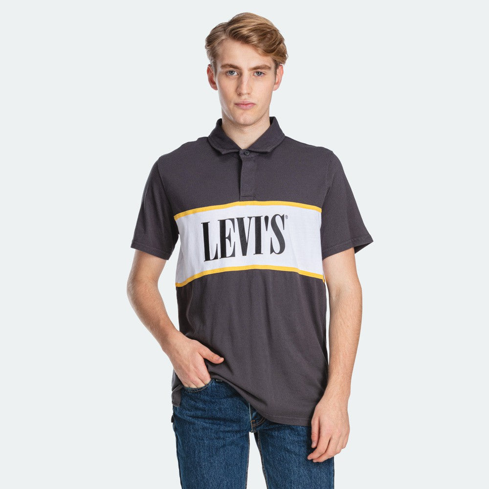 LEVI'S AUTHENTIC PIECED POLO SHIRT - FORGED IRON