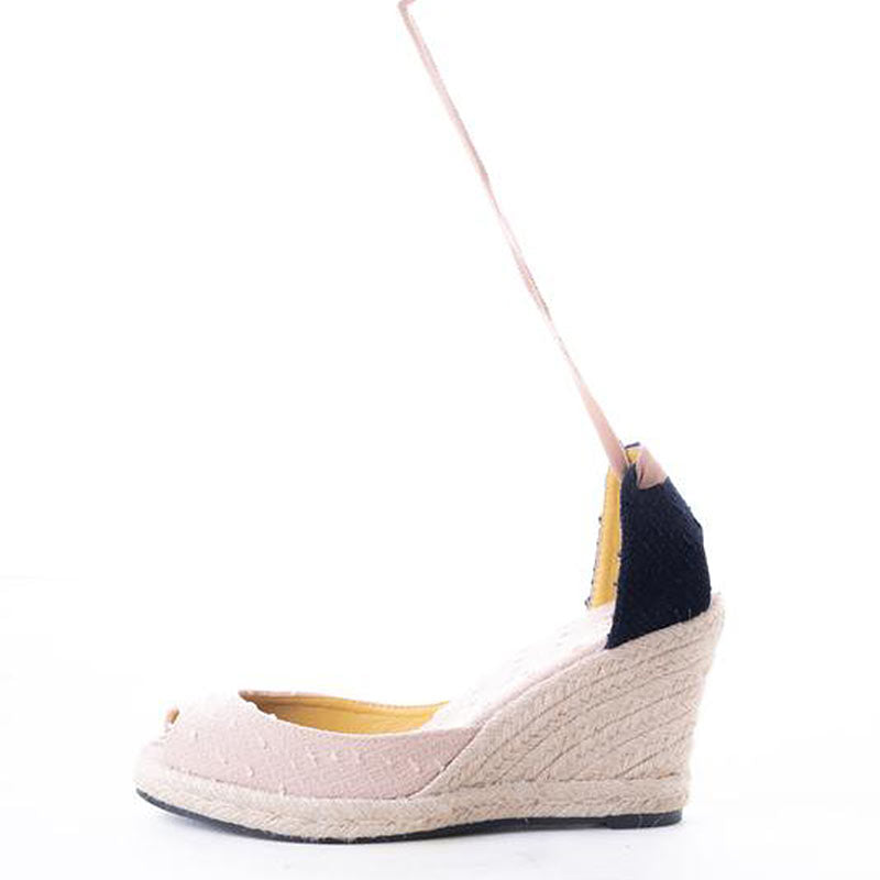 Daily Schedule Lace Up Espadrilles (Apricot Linen)