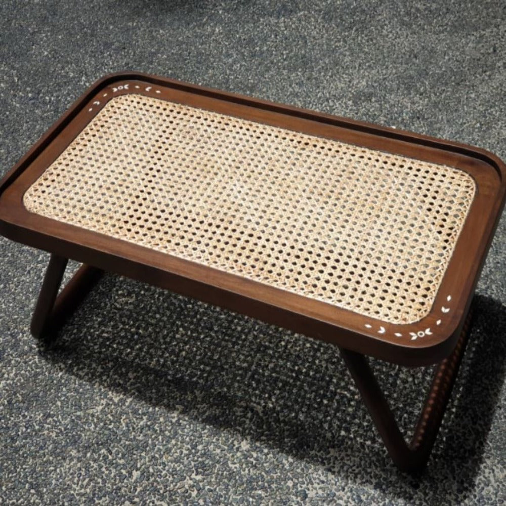 BANDEHA FOLDING BED TRAY WITH IMBUTE (Mahogany)