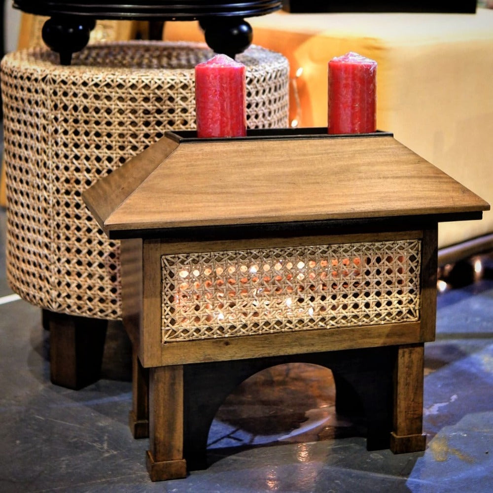 BAHAY NA BATO CANDLE HOLDER (Walnut)
