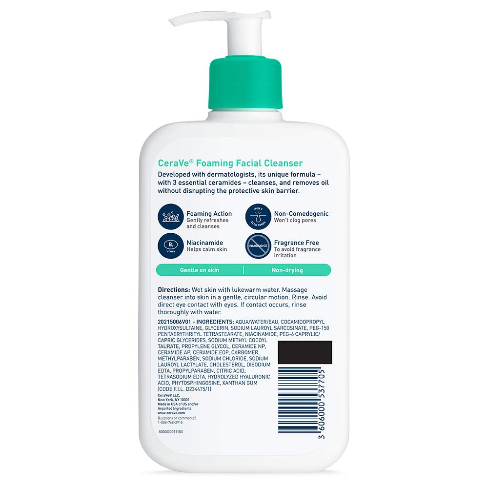 CeraVe Foaming Facial Cleanser for Oily Skin 16oz