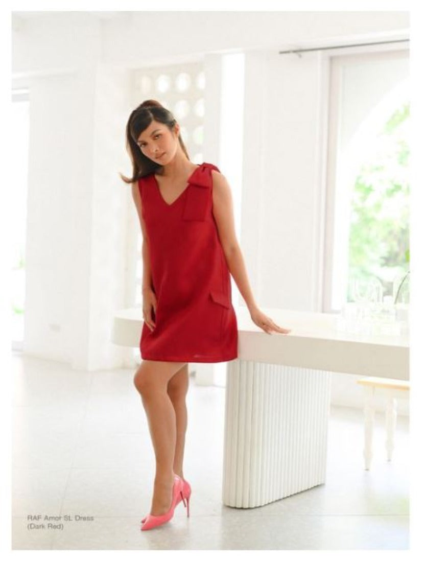 R.A.F X MARK BUMGARNER AMOR SL DRESS IN RED
