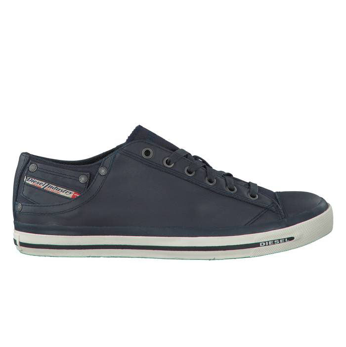 Diesel Men's Fashion Sneaker Magnete Exposure Low | Blue/White/Black