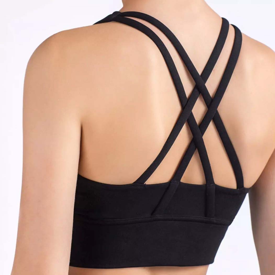 Ginhawa Athleisure Kylie Ultra Comfort Padded Sports Bra in Black