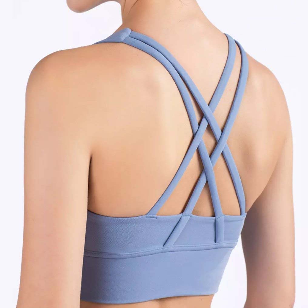 Ginhawa Athleisure Kylie Ultra Comfort Padded Sports Bra in Blue