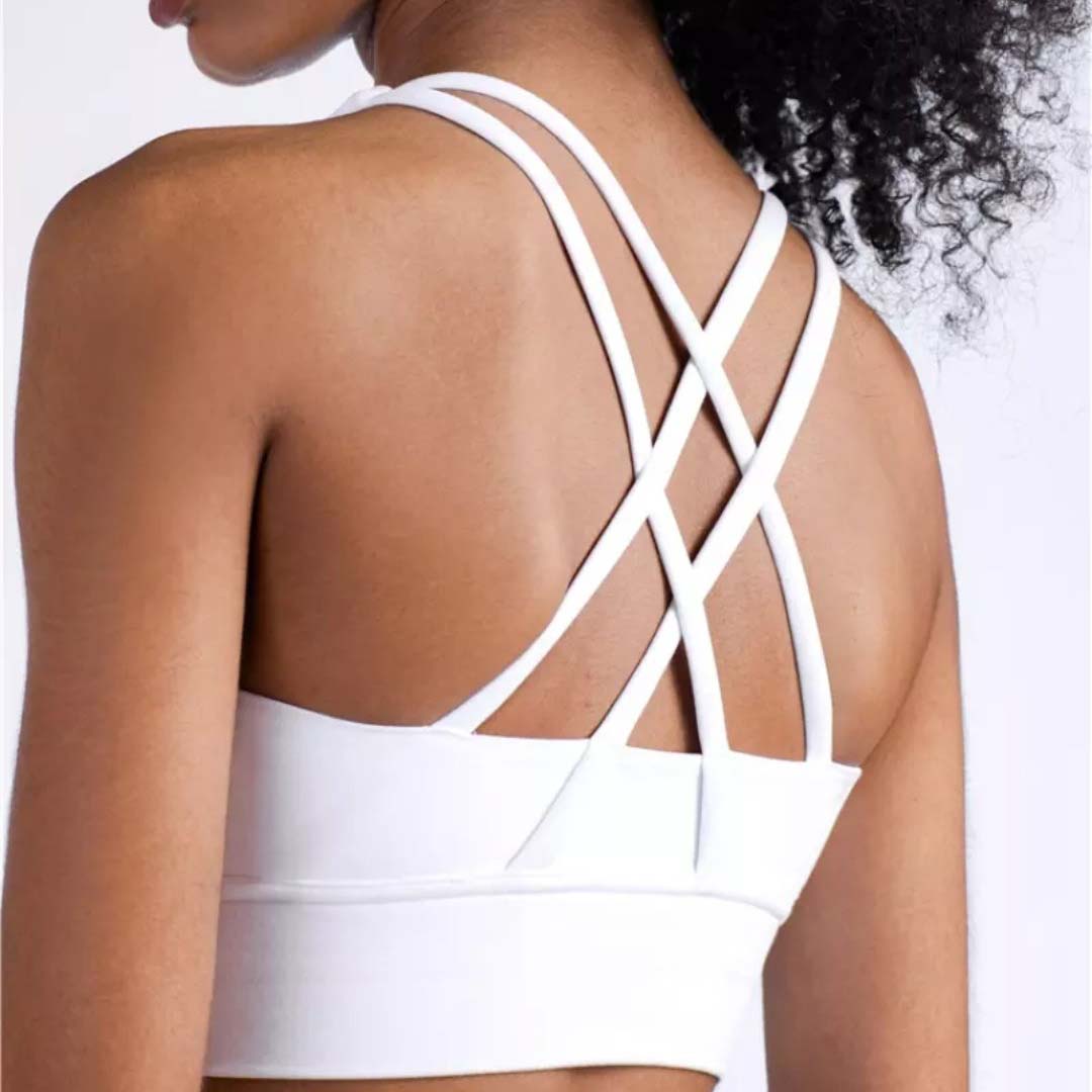 Ginhawa Athleisure Kylie Ultra Comfort Padded Sports Bra in White
